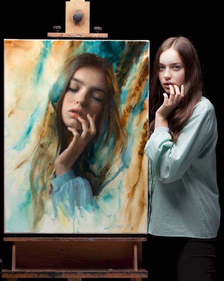 image pinturas realistas damian lechoszest oil portrait paintings 1