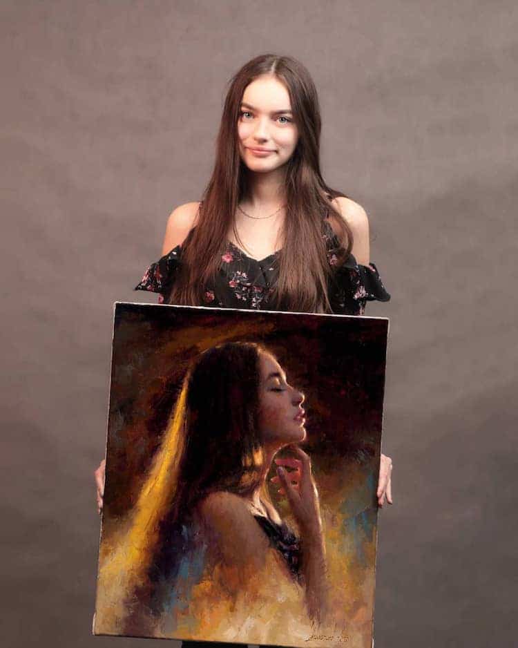 image pinturas realistas damian lechoszest oil portrait paintings 10