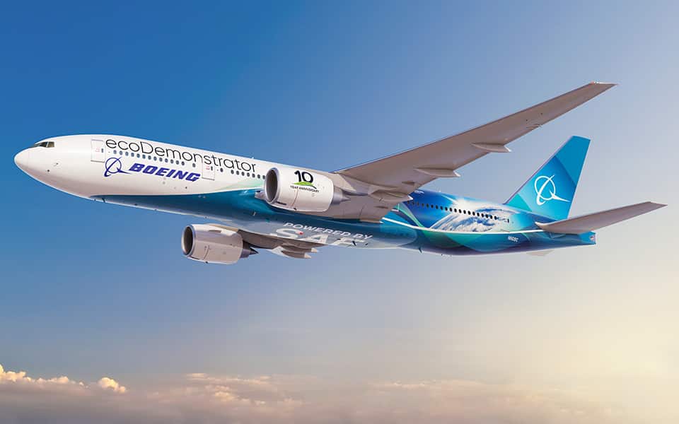 777 ecoDemostrator 2022: el nuevo avión ecológico de Boeing para reducir el uso de combustible y emisiones en vuelos