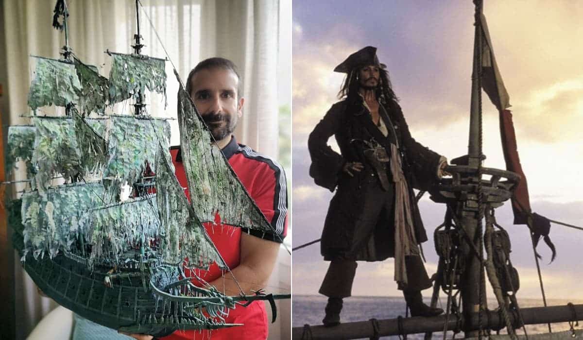 Este artista trabajó durante 10 meses para recrear el barco de ‘Piratas del Caribe’ y el resultado es increíble