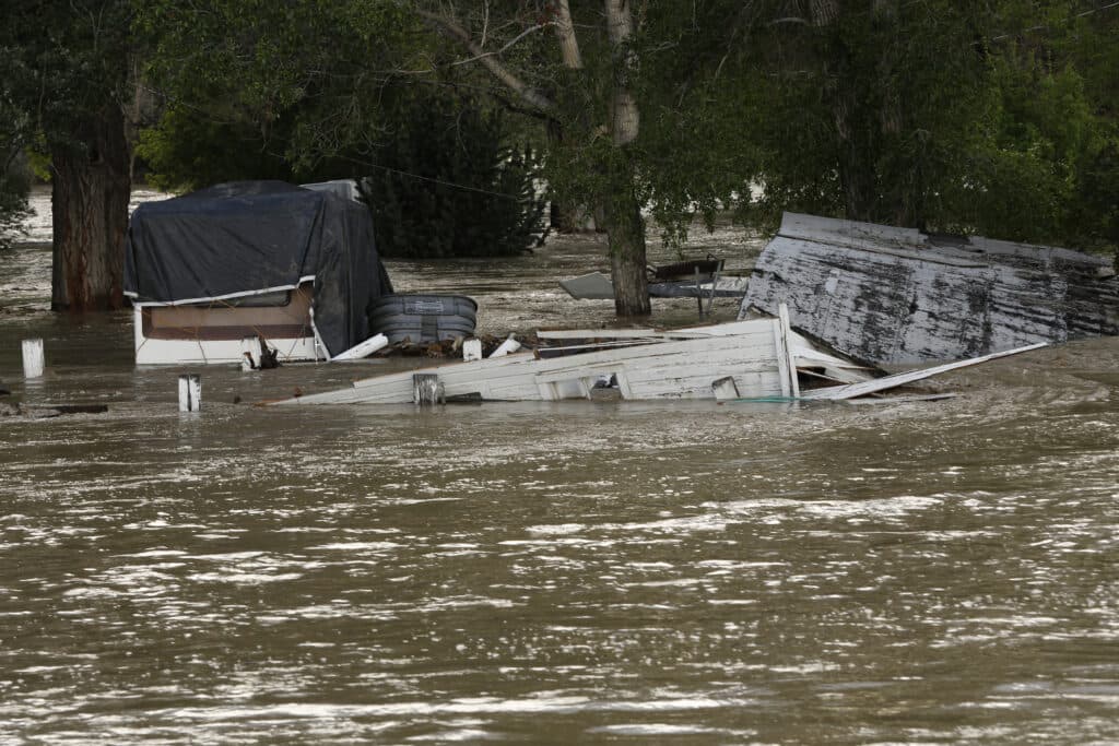 Inundación en Yellowstone: imágenes muestran casas arrastradas en partes cercanas al Parque Nacional