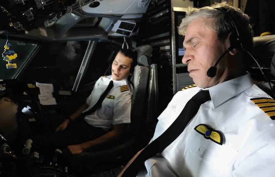 pilotos durmiendo