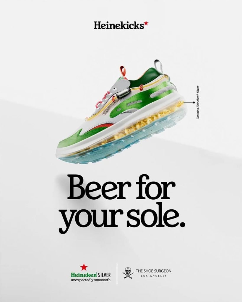 image cerveza Heineken zapatillas con cerveza 5