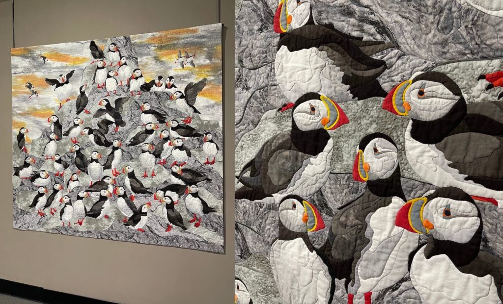 image Museo Nacional de Colchas national quilt museum Puffins