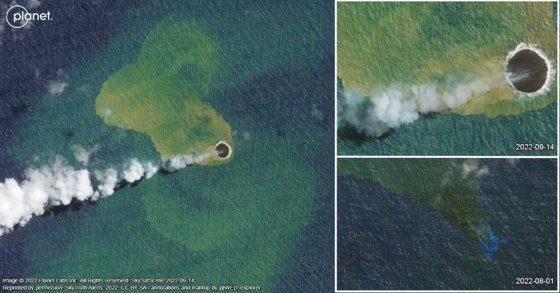 nuevo volcan en tonga