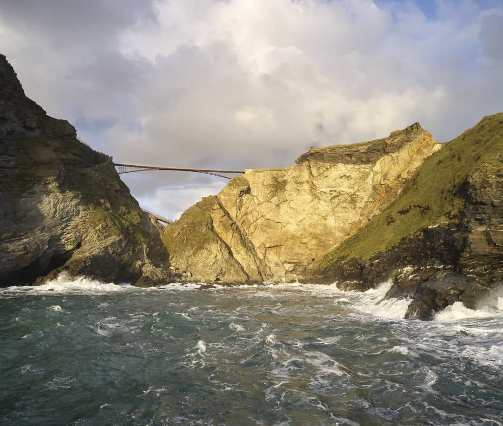 image Tintagel Castle Footbridge tintagel bridge header image 2