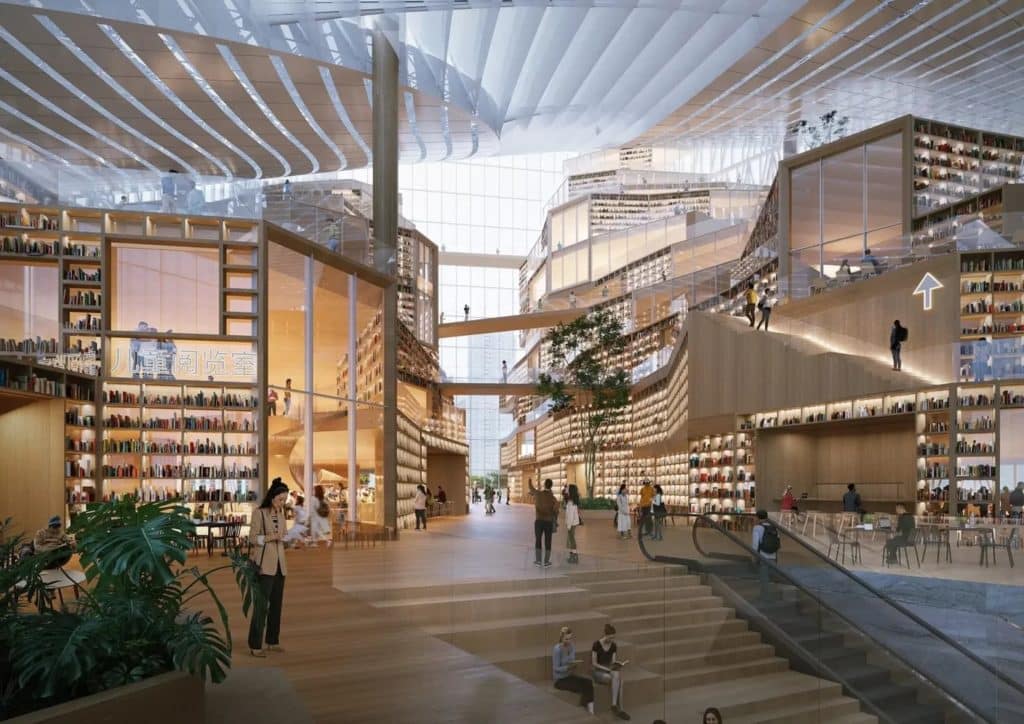 Wuhan China planea construir en Wuhan una de las bibliotecas más grandes del mundo: contará con una superficie de 140 mil metros cuadrados image Wuhan Biblioteca Wuhan 1 4