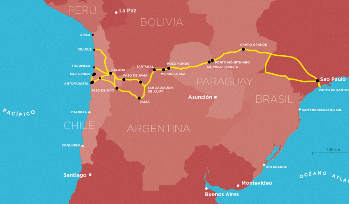 Corredor Bioceánico así es el ambicioso proyecto que busca conectar los puertos de los océanos Atlántico y Pacífico