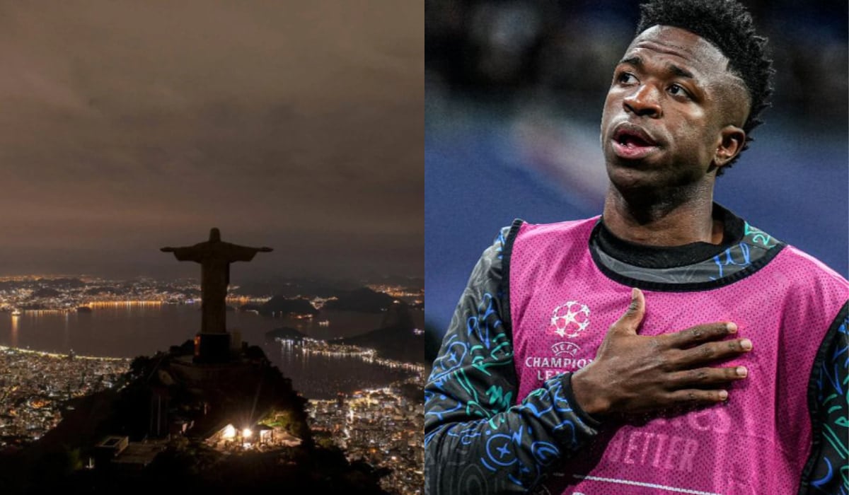 Apagaron las luces del Cristo Redentor de Río de Janeiro como acto de solidaridad con Vinícius Júnior tras actos racistas en España-1