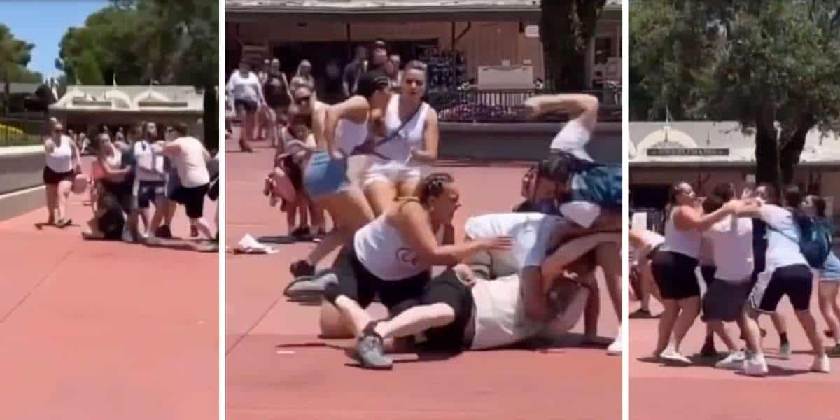 pelea en disney