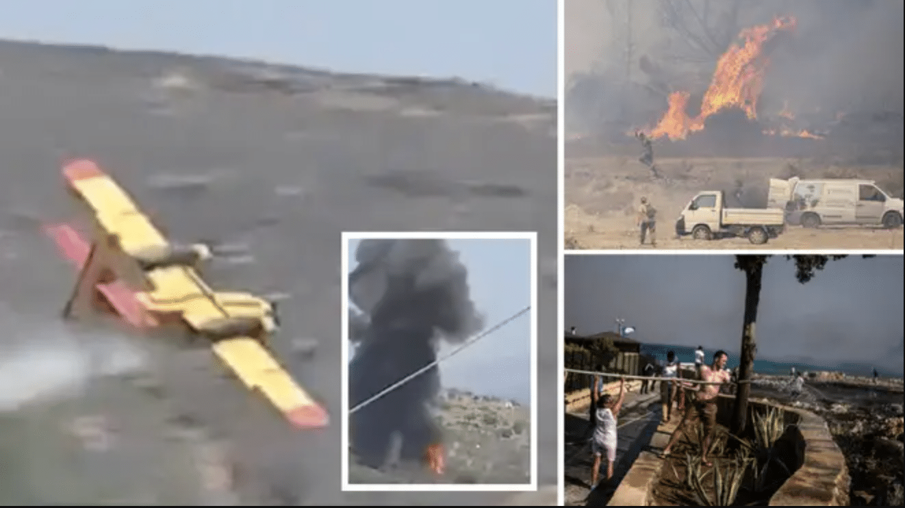 Se estrelló un avión mientras luchaba contra incendios forestales en Grecia