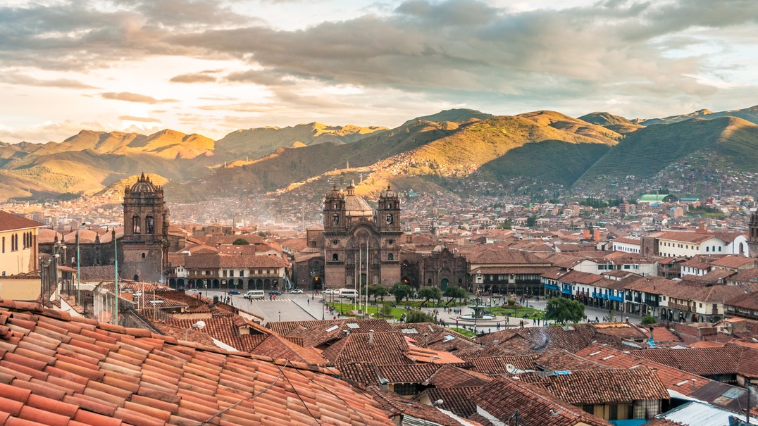 A view of cuzco, high in the Peruvian Andes