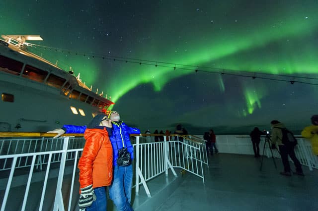 image Hurtigruten auroras boreales