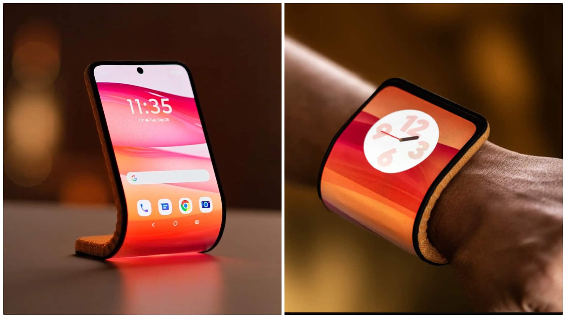 Motorola presenta un nuevo smartphone plegable que puedes doblar alrededor de tu muñeca