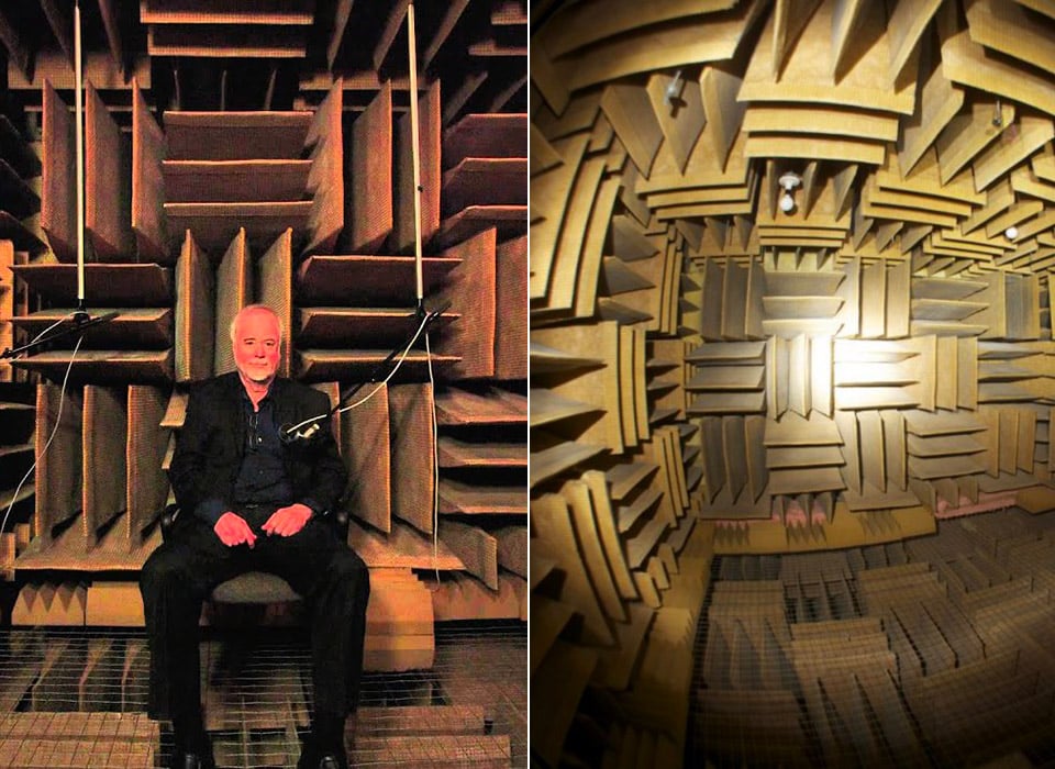 anechoic test chamber at Orfield Laboratories