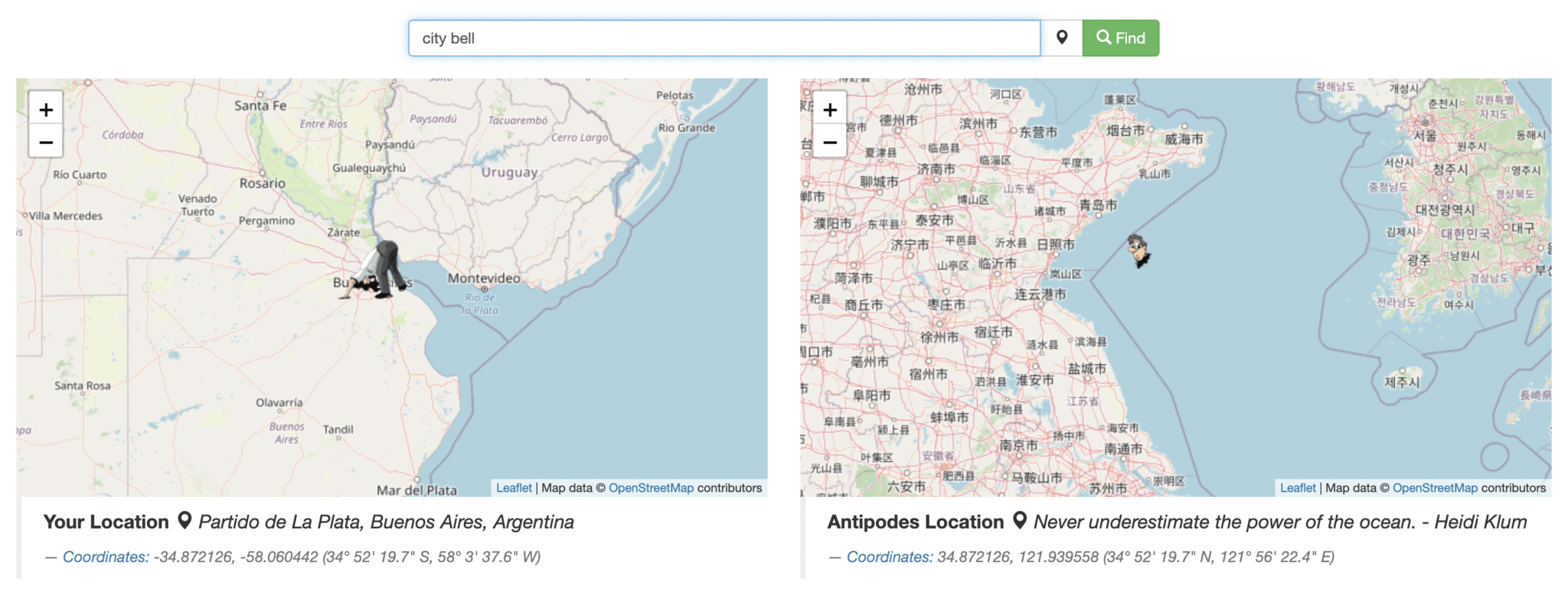 Mapa interactivo muestra dónde aparecerías si cavaras un túnel debajo de ti