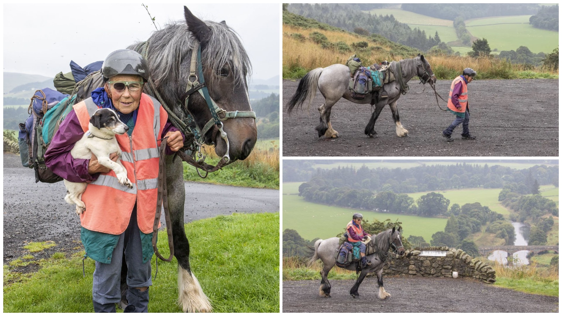 Mujer de 82 años completa un viaje de 1000 km desde Inglaterra a Escocia en su pony (lo hace todos los años desde 1972)