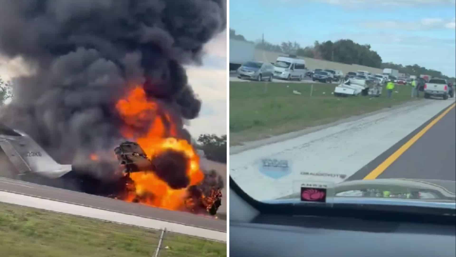 avioneta-accidente-vehiculo-autopista-florida