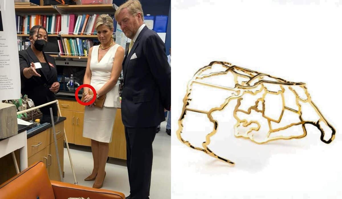 La reina Máxima de Países Bajos eligió un particular brazalete diseñado con el mapa de Argentina-1