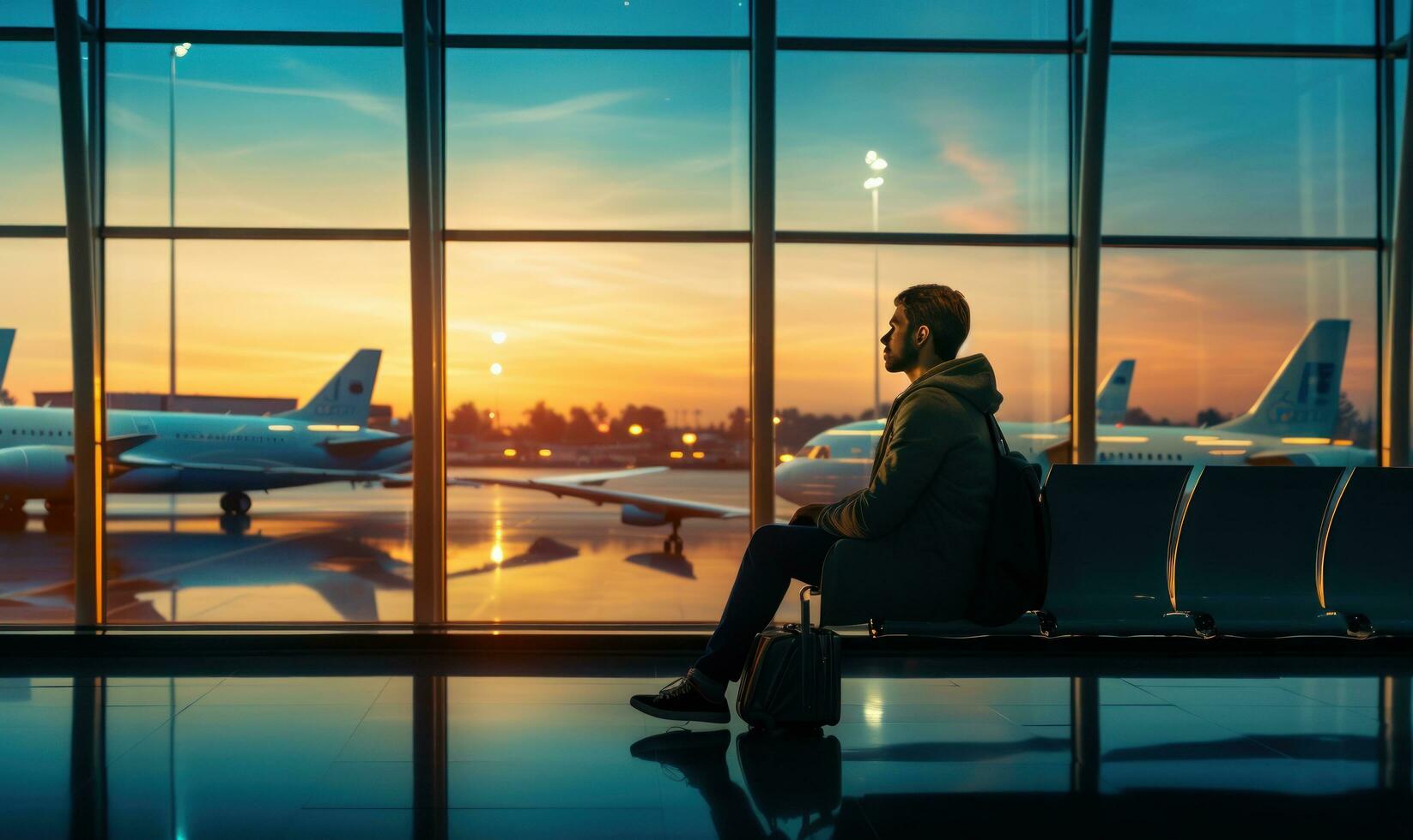 people-waiting-airplane-in-airport-free-photo