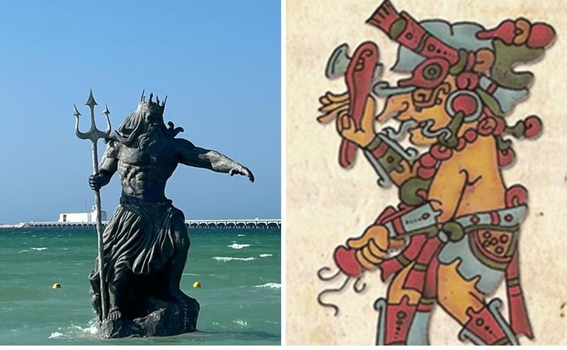 huracan_beryl_estatua_poseidon_dios_chaac_yucatan