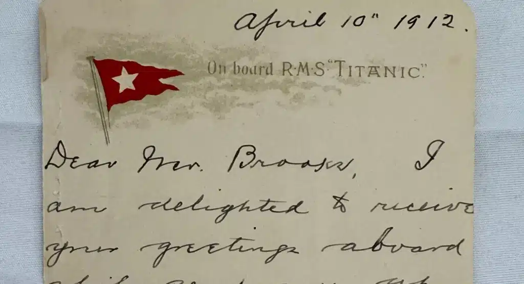Pagó casi 400 mil dólares por una carta del Titanic que decía algo escalofriante image TLMD carta titanic