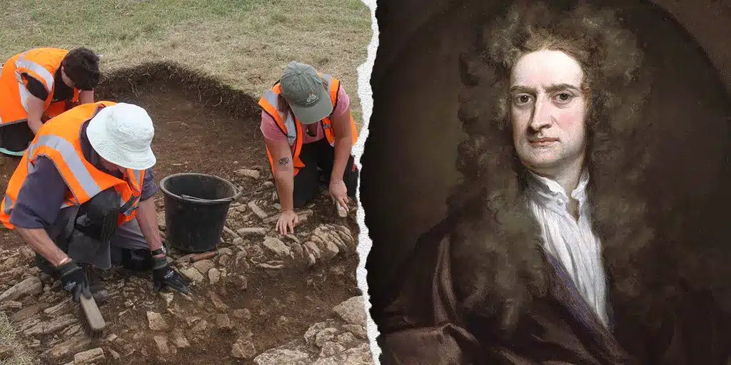 Excavan junto al manzano de Newton y descubren la casa perdida de su familia con objetos de hace 400 años image uk isaac newton family home archaeology dig 1 1