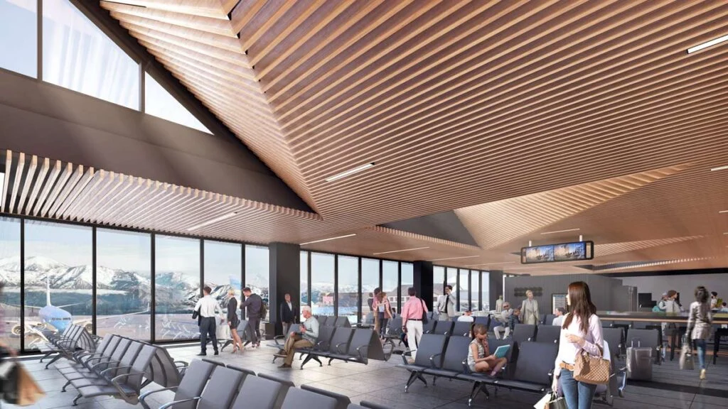 Anuncian una impactante renovación en el aeropuerto de Bariloche image ampliacion aeropuerto bariloche render interior 12062025 1024x576 2