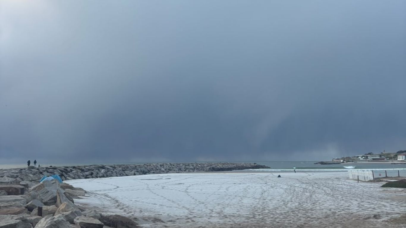 Nieve en la provincia de Buenos Aires.