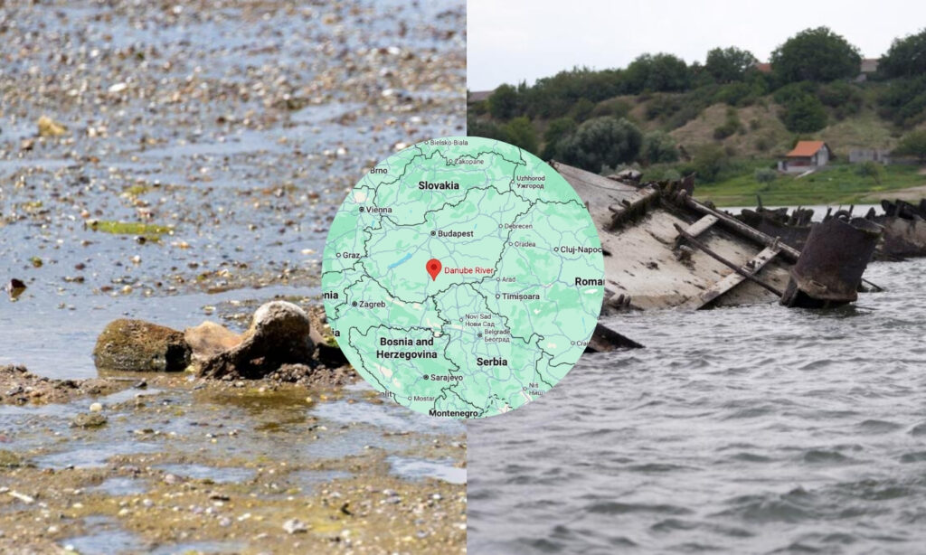 Sin agua, el Danubio deja al descubierto barcos nazis y restos de un mamut image danubio sin agua2