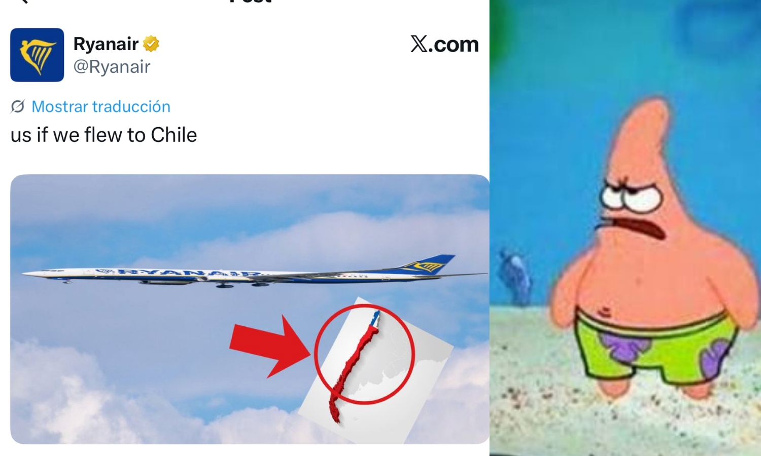 meme ryanair chile