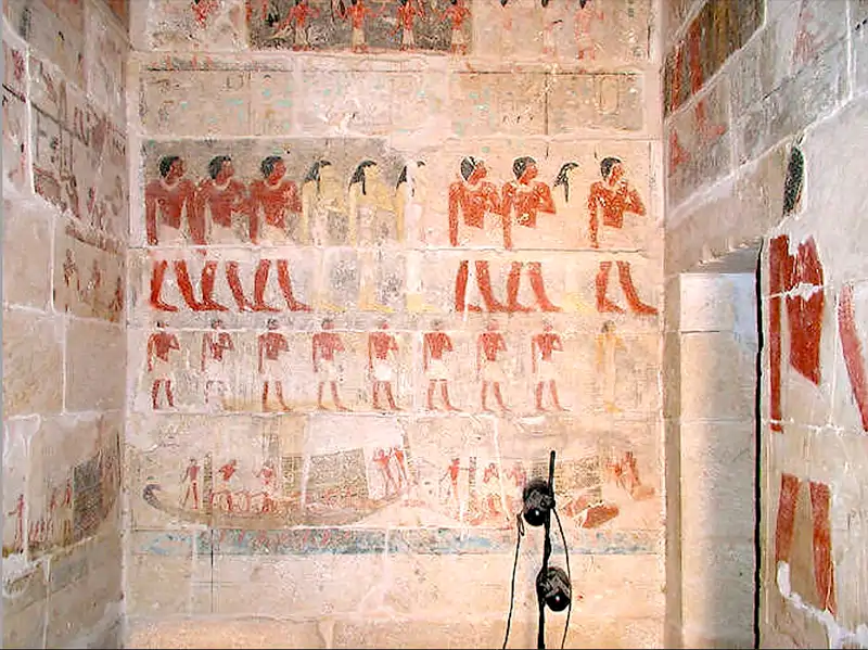 image pinturas murales en la tumba de niankhkhnum y khnumhotep en la necropolis de