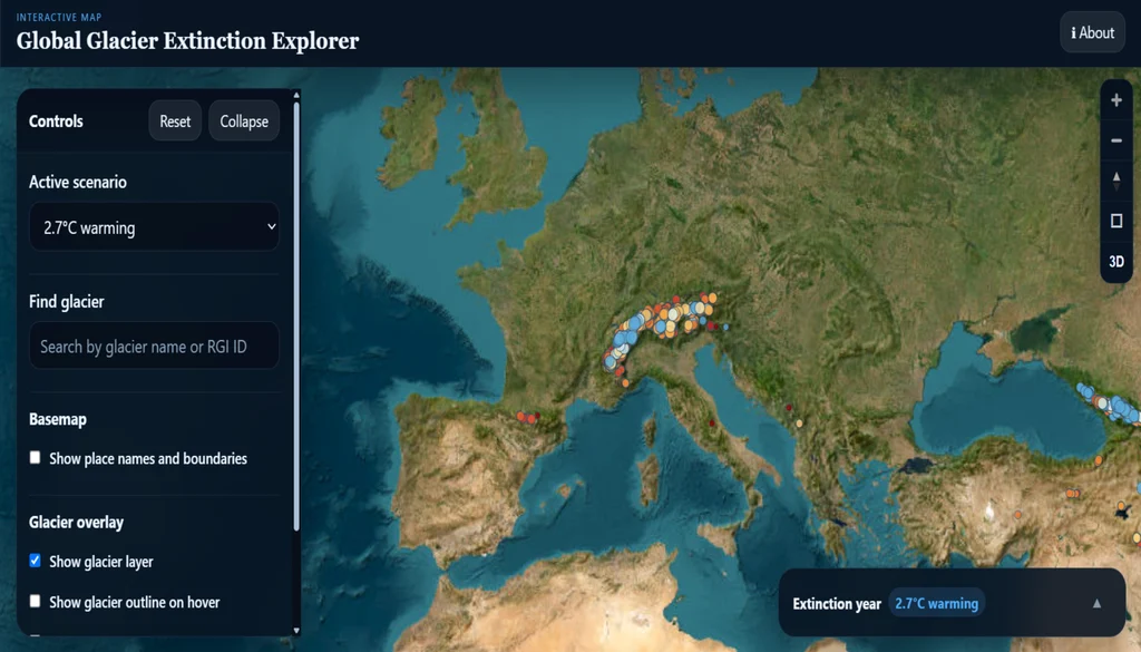 Un nuevo mapa muestra cuánto tiempo le queda a cada glaciar del mundo image un nuevo mapa interactivo senala los anos de vida que le quedan a los glaciares del mundo y de los pirineos 1789732563961 1024