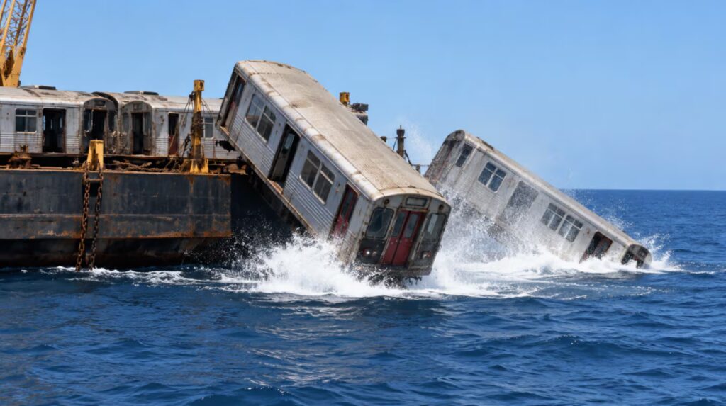 image en 2001 comenzaron a hundir 714 vagones en el oceano 25 anos despues son un refugio para cientos de peces imagen ilustrativa generada con ia 5EEY4LLM6FBKNE5PPNX2VOXPKY