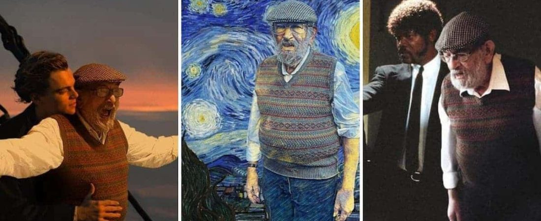 Un artista digital utiliza Photoshop para incorporar a su padre en diferentes imágenes famosas