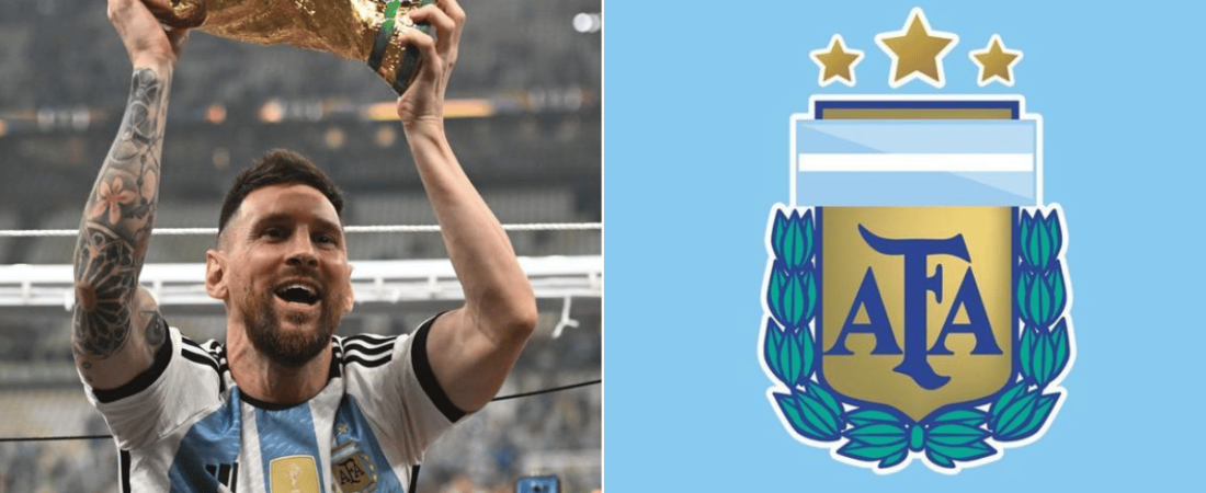 Así luciría la nueva camiseta de Argentina con las tres estrellas bordadas sobre el escudo -1