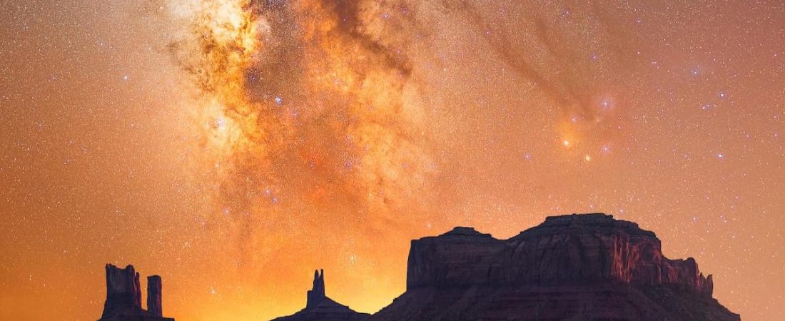 Astrofotógrafo registró postales increíbles del atardecer en el Valle de los Monumentos en Arizona