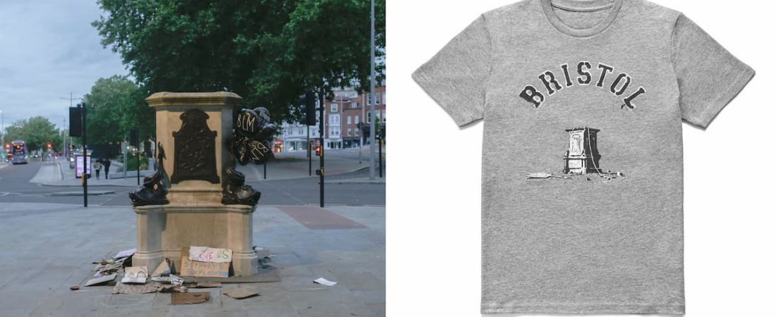 Banksy puso a la venta una remera con su diseño y las ganancias son para 4 acusados de "daños criminales"