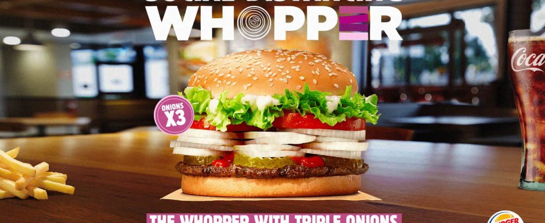 Burger King lanza un Whopper con triple cantidad de cebolla para alentar al distanciamiento social en Italia 2