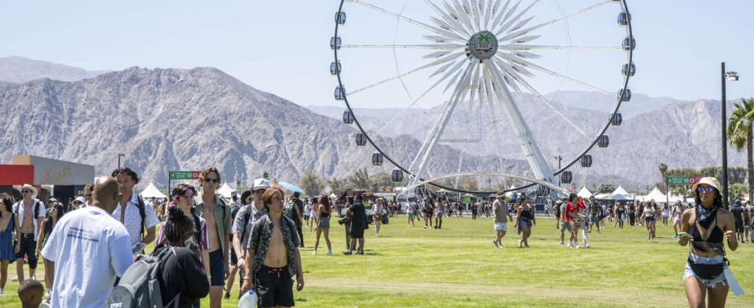 Festival goers attend the Coachella Music & Arts Festival at the Empire Polo Club on Friday, April 15, 2022, in Indio, Calif. (Photo by Amy Harris/Invision/AP)