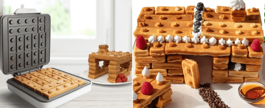 Diseñaron una waflera que permite crear waffles con la forma de piezas de LEGO y es ideal para el desayuno 3