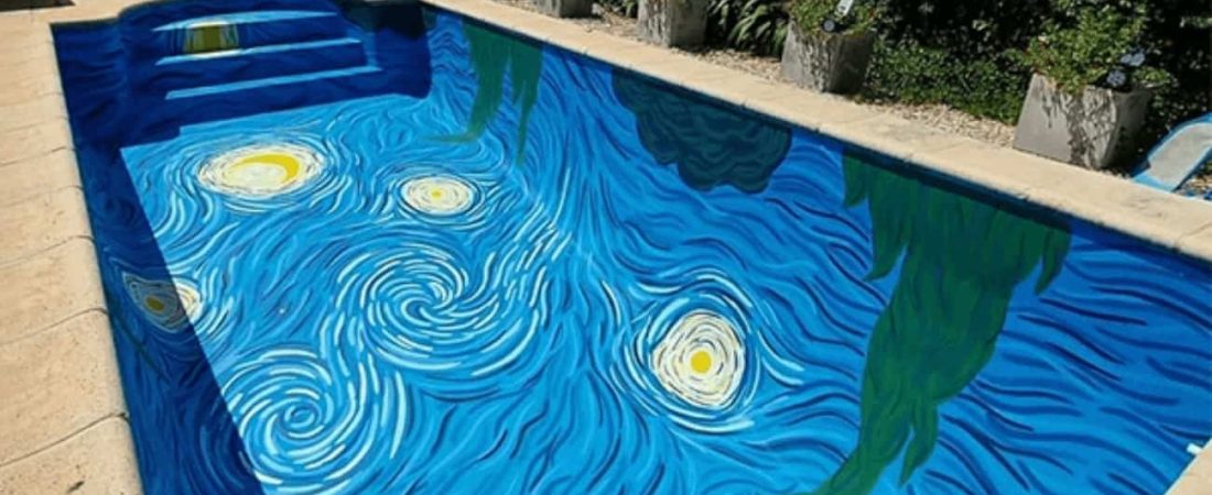 Dos artistas argentinas recrearon una piscina inspirada en Van Gogh te permite nadar en el cielo de ‘La noche estrellada’ 1