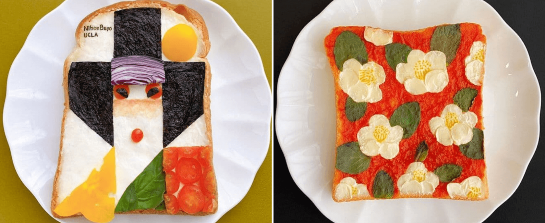 Esta diseñadora japonesa usa el pan tostado de cada mañana como lienzo para crear sus desayunos artísticos 3