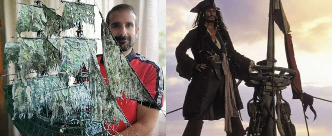 Este artista trabajó durante 10 meses para recrear el barco de ‘Piratas del Caribe’ y el resultado es increíble