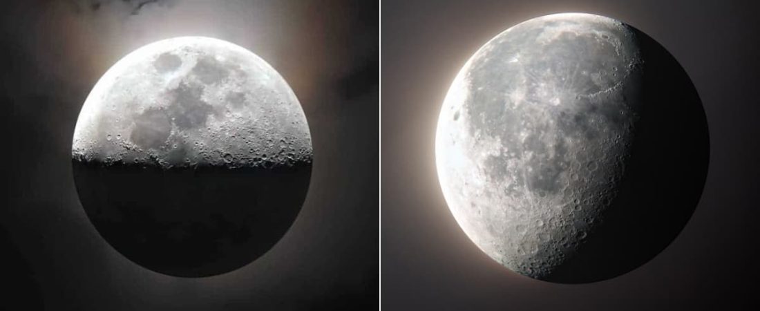 Este joven combina su celular con un telescopio Orion Skyscanner de 100 mm para fotografiar la Luna y las imágenes son impresionantes