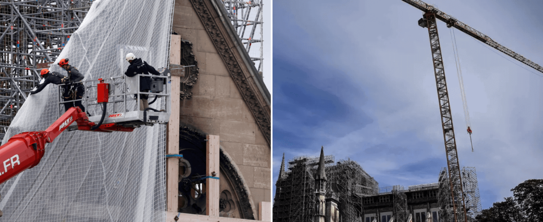 [FOTOS] Así se vivió la retirada del andamio, un día clave en la etapa de restauración de Notre Dame 3