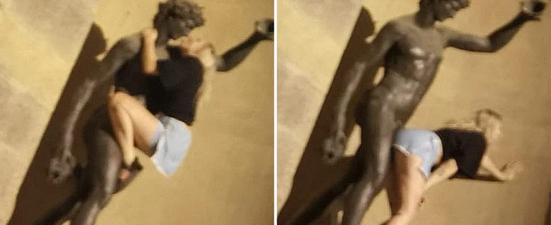 Furia en Italia: un turista simuló tener sexo con una famosa estatua