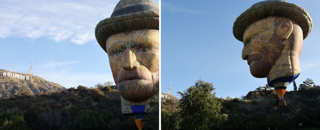 Un globo aerostático de Vincent Van Gogh recorrió los cielos de Hollywood