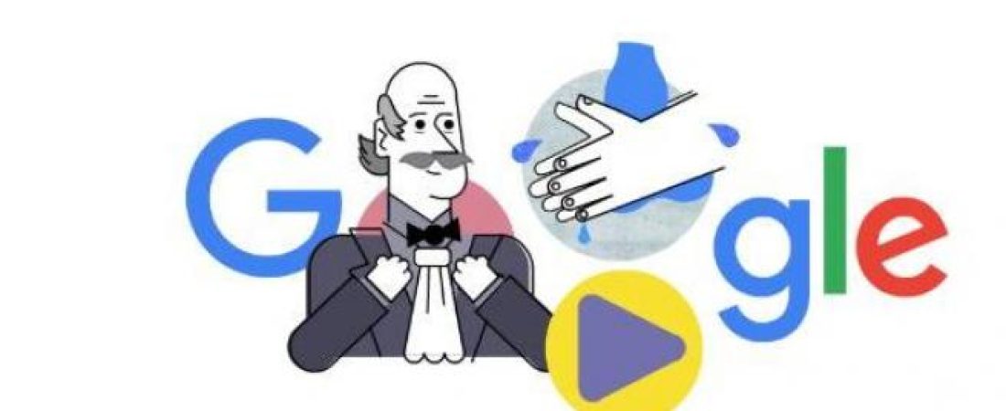 Google Doodle alusivo a la importancia de lavarse las manos para prevenir infecciones como el coronavirus