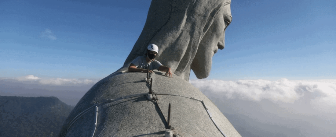 Impresionantes fotos el Cristo Redentor de Río de Janeiro cumple 90 años y personal especializado trabaja en su restauración 1